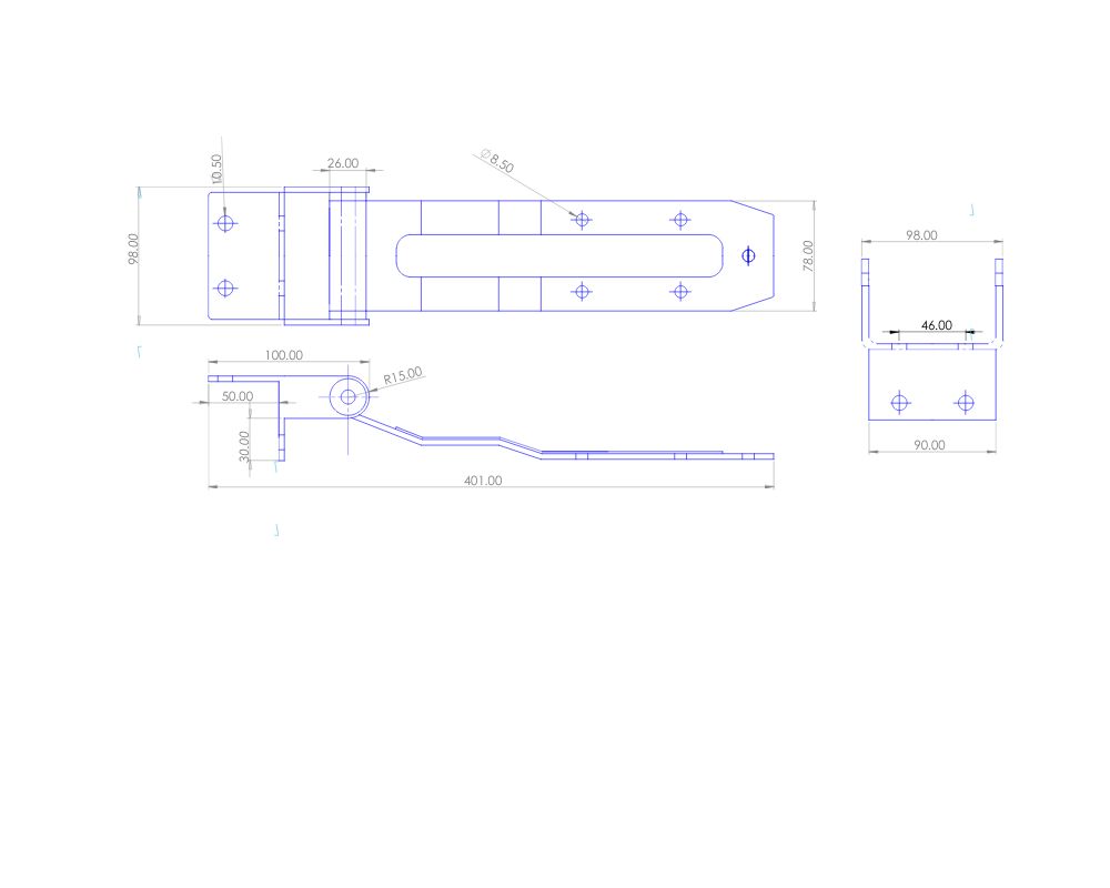 Stainless Steel Heavy Duty – large 4mm Hinge