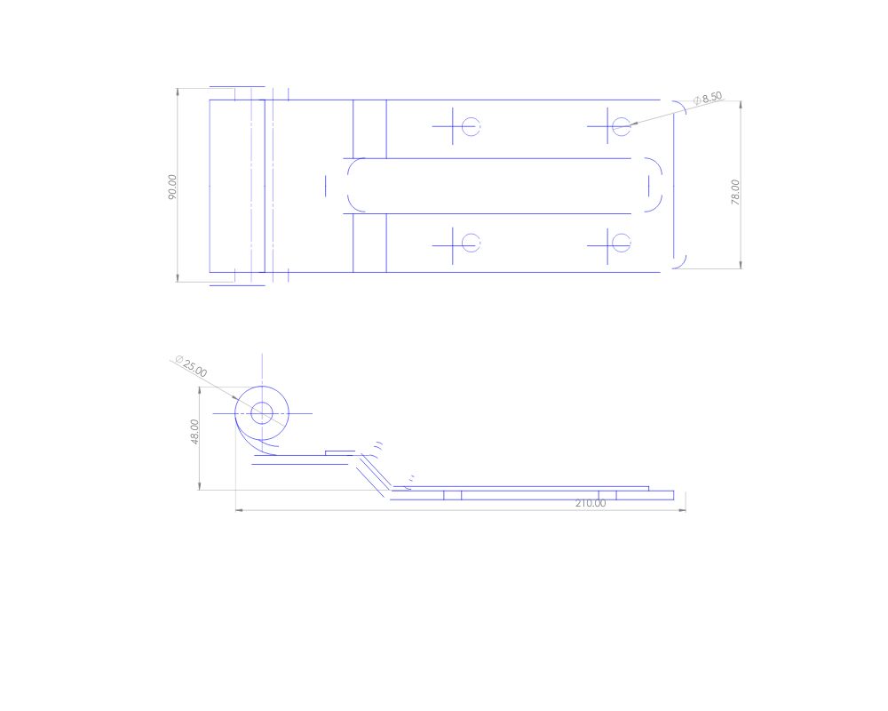 Stainless Steel Heavy Duty 4mm Hinge