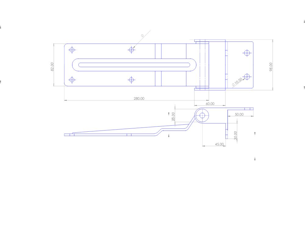 Stainless Steel Heavy Duty (with base) 4mm Hinge