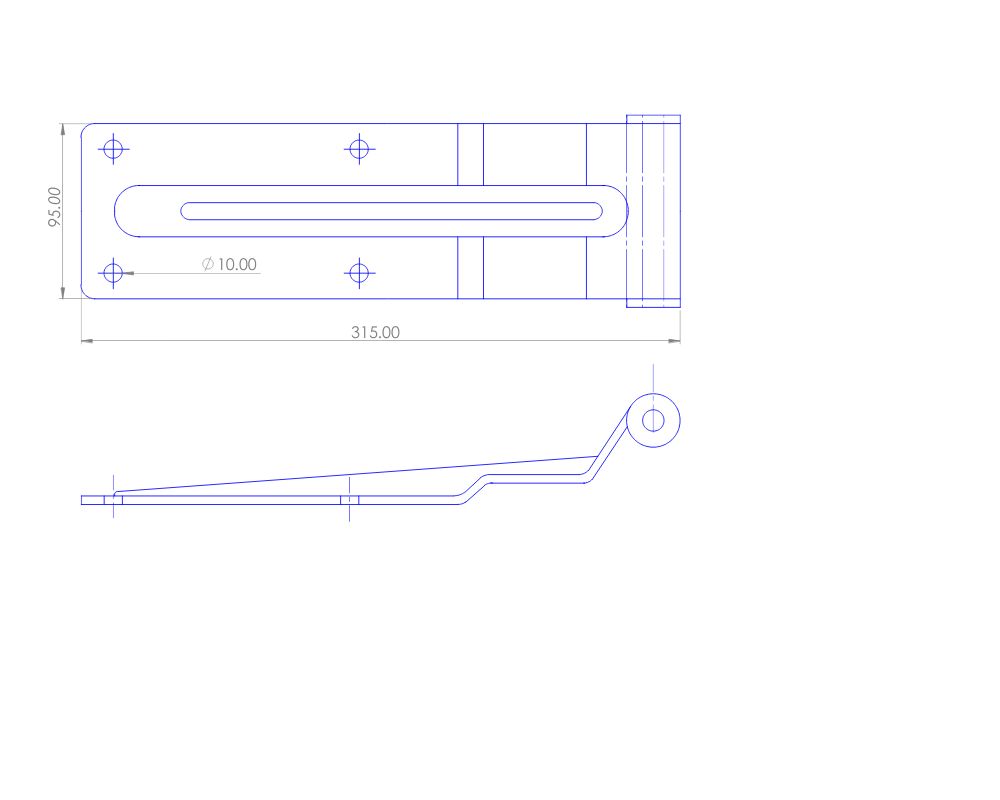 Stainless Steel 270° Wide Longed Hinge 4mm Hinge