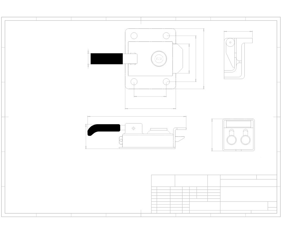 Stainless Steel Side Door Lock (with Key)