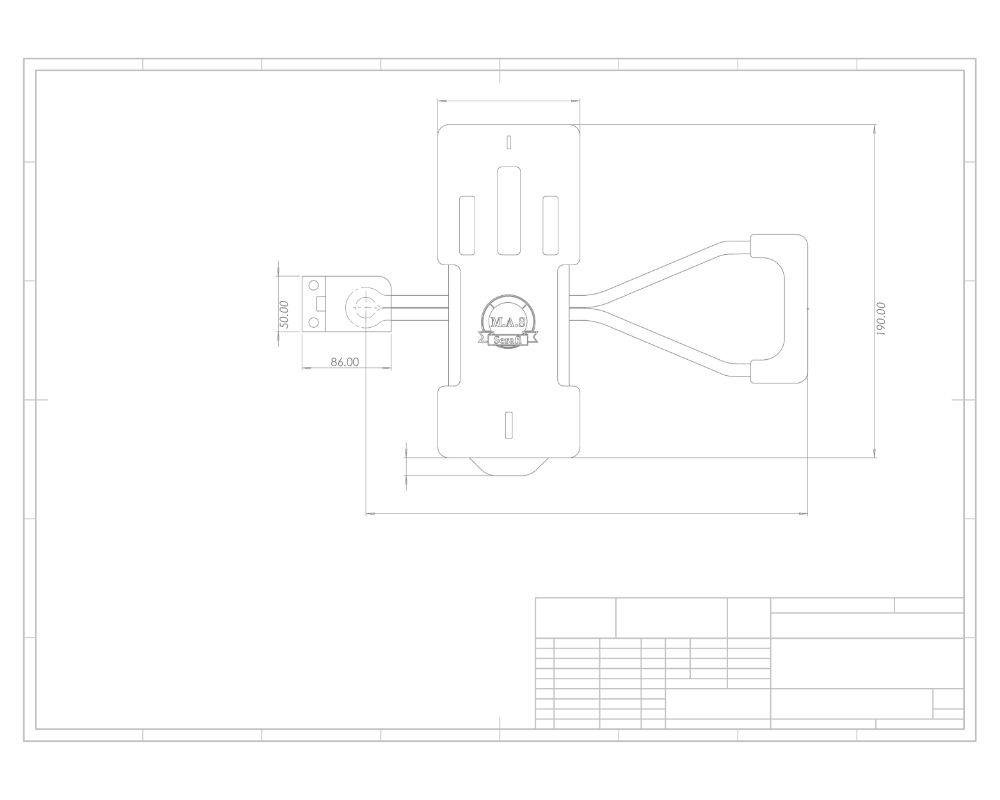 Stainless Steel Door Gear Kit with Delta Handle 12mm