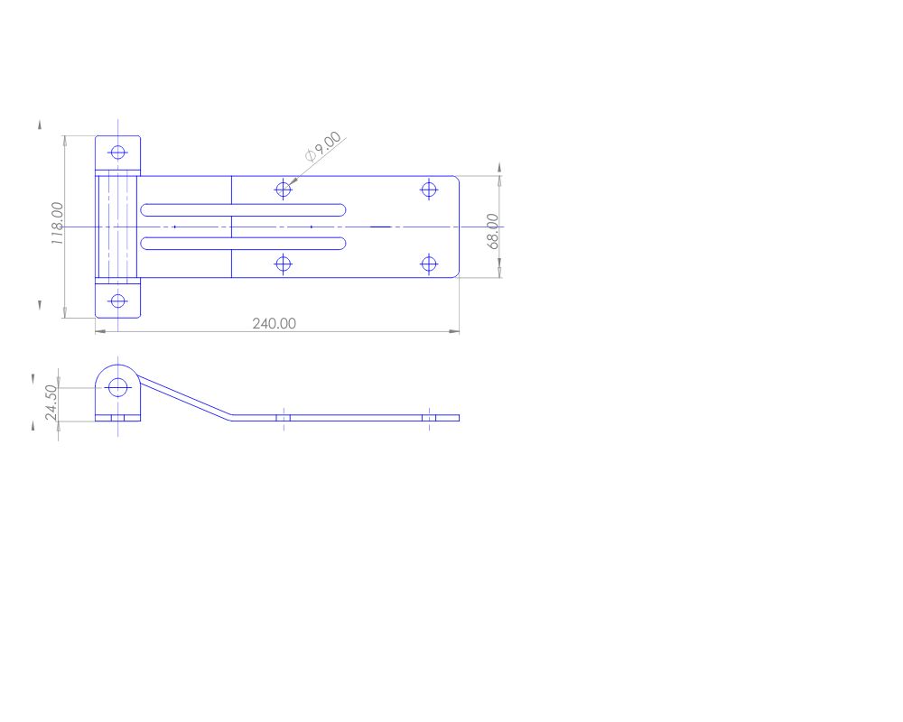 Stainless Steel 270° Hinge (with medium high base) 4mm Hinge